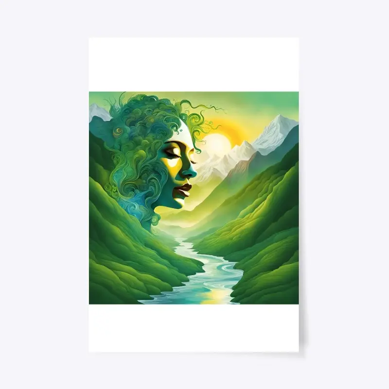 LANDSCAPE WITH HUMAN FACE